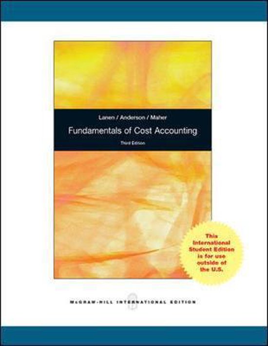 9780071220965 Fundamentals of Cost Accounting 3e