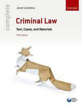 9780198753292 Complete Criminal Law