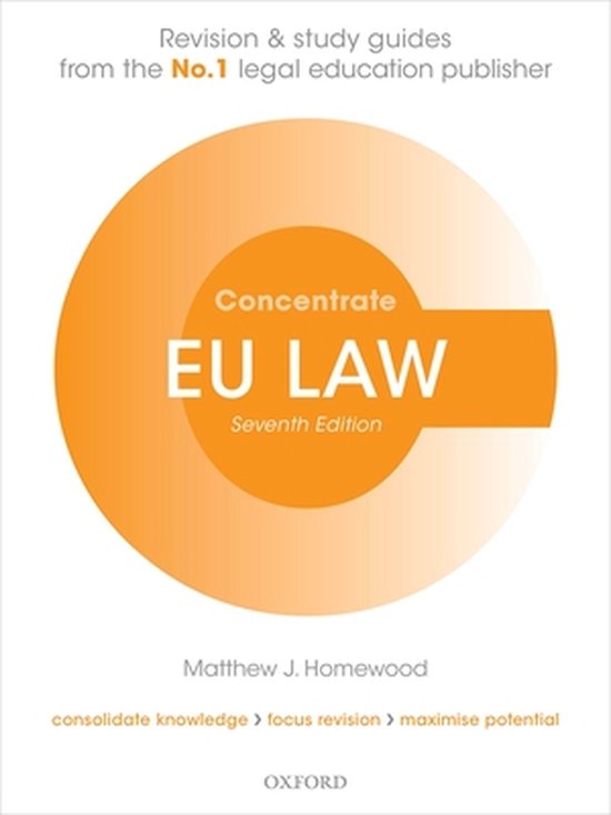 9780198854999 EU Law Concentrate