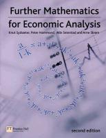 9780273713289 Further Mathematics For Economic Analysi
