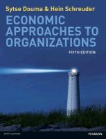 9780273735298 Economic Approaches to Organisations