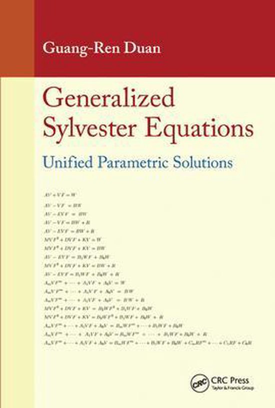 9780367575700 Generalized Sylvester Equations