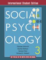 9780393920819 Social Psychology