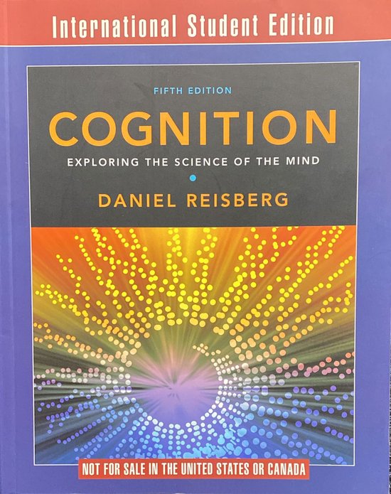 9780393921830 Cognition Exploring the Science of the Mind Fifth International Student Edition