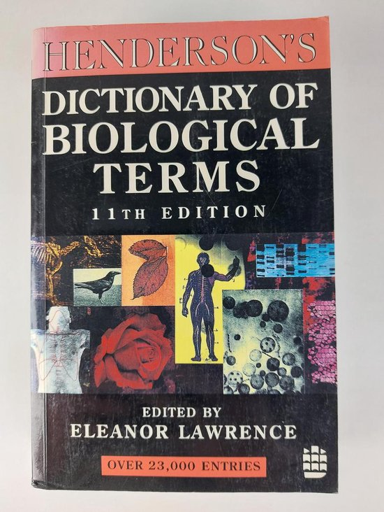 9780582227088 Hendersons Dictionary of Biological Terms