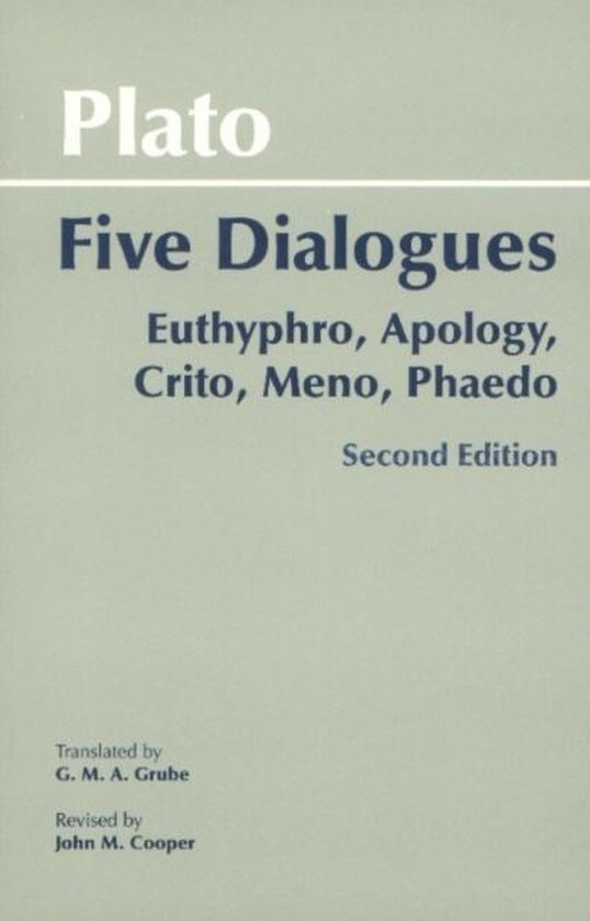 9780872206342 Plato Five Dialogues