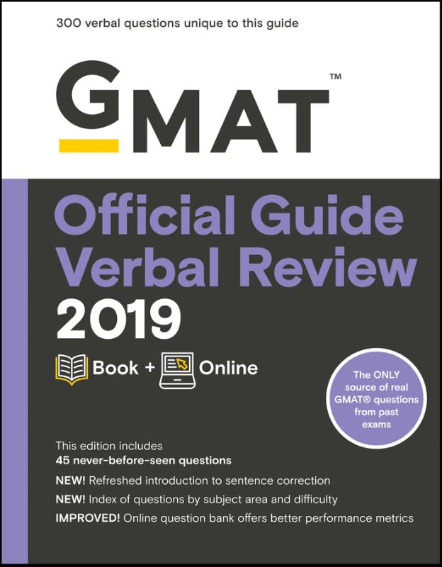 9781119507703 GMAT Official Guide Verbal Review 2019
