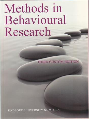9781121546448 Methods in behavioural research custom edition nijmegen 3th