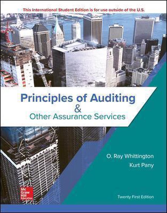 9781260091717 ISE Principles of Auditing  Other Assurance Services