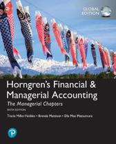 9781292246260 Horngrens Financial  Managerial Accounting The Managerial Chapters Global Edition