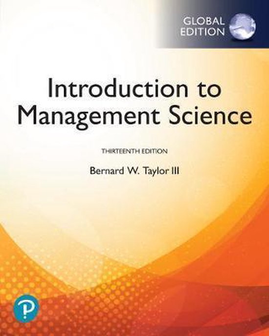 9781292263045 Introduction to Management Science Global Edition
