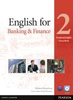 9781408269893 English For Banking  Finance Level 2 Coursebook And CdRom Pack