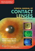 9781451175325 Clinical Manual of Contact Lenses