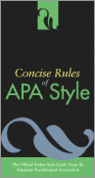 9781591472520 Concise Rules Of APA Style Concise Rules of the American Psychological Association APA Style