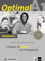 9783126061452 Optimal A1  Arbeitsbuch A1 mit Lerner AudioCD