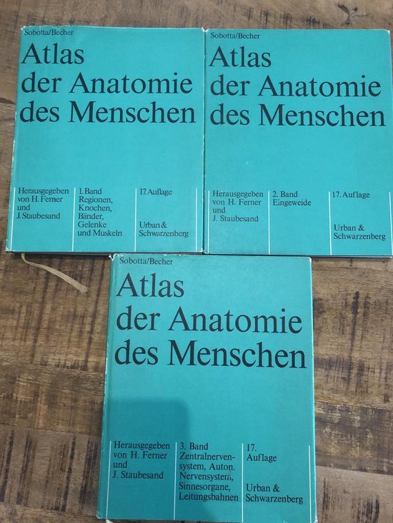 9783541028177 3 delige Atlas der Anatomie des menschen