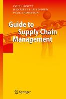 9783642176753 Guide to Supply Chain Management