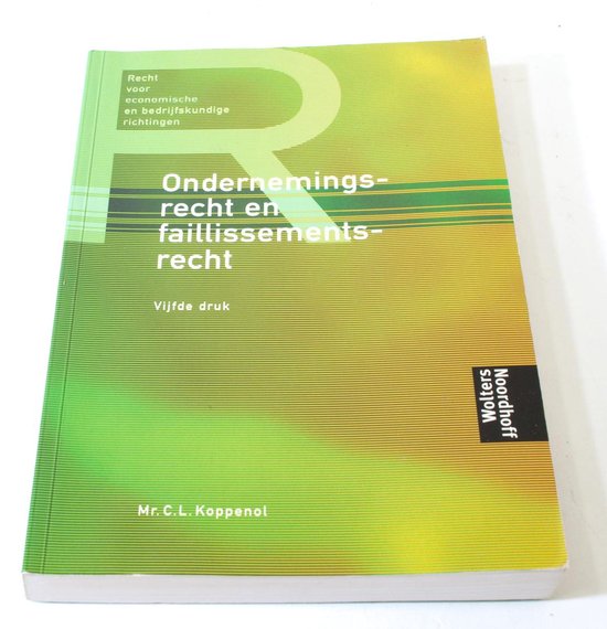 9789001488307 Ondernemingsrecht en faillissementsrecht druk 5