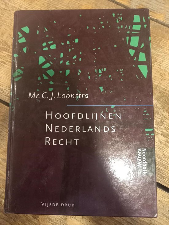 9789001551759-Hoofdlijnen-Nederlands-Recht