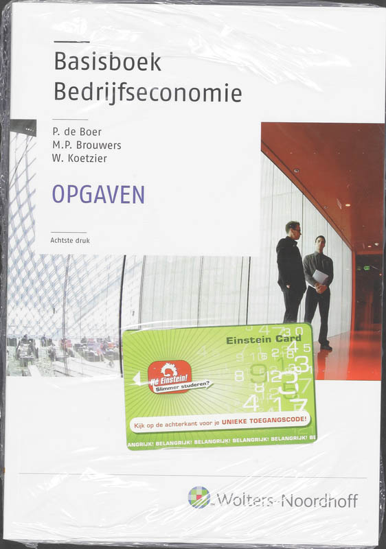 9789001702434 Basisboek Bedrijfseconomie  opgavenboek