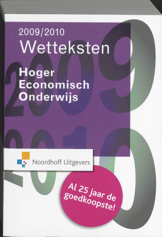 9789001713317-Wetteksten-Hoger-Economisch-Onderwijs-2009-2010