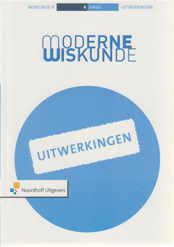 9789001796754 Moderne Wiskunde uitwerkingenboek 10 havo Wiskunde A