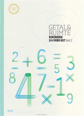 9789011755253 Getal en ruimte 34 vmbokgt rekenboek dl 2  leerlingkit