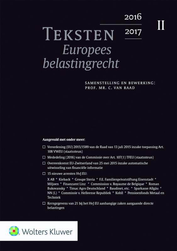 Teksten Europees belastingrecht 2016-2017