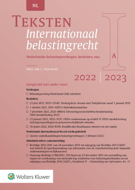 Teksten Internationaal belastingrecht 2022