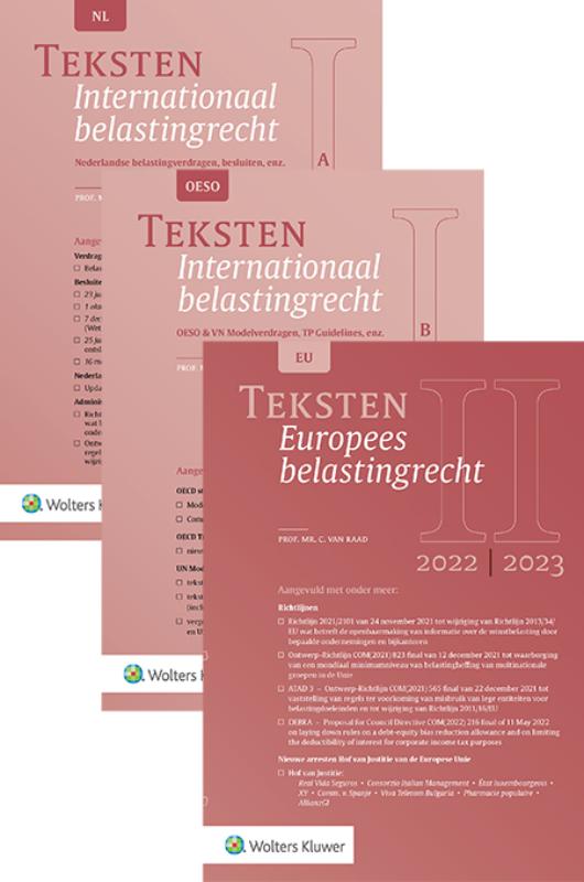 Teksten Internationaal & Europees belastingrecht 2022