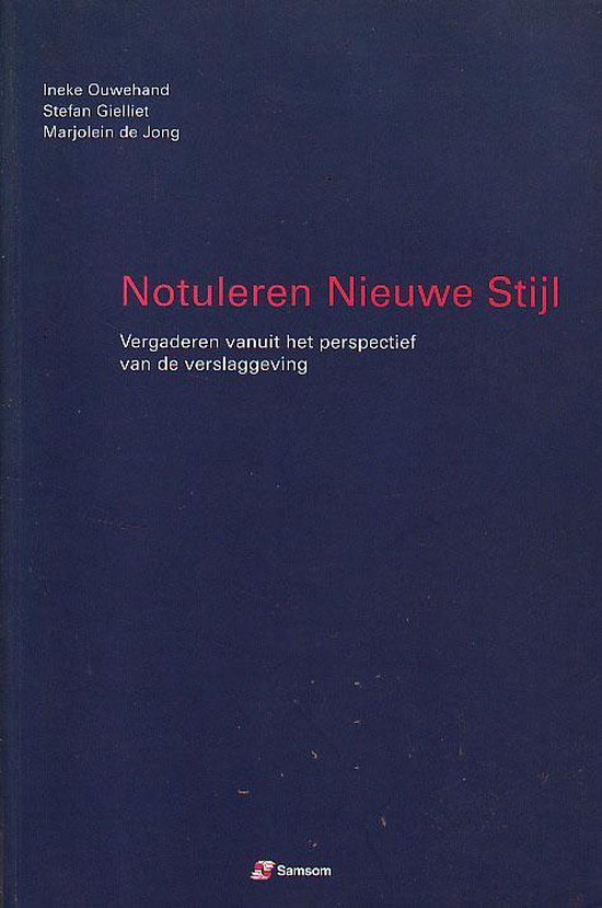 9789014072852-Notuleren-Nieuwe-Stijl