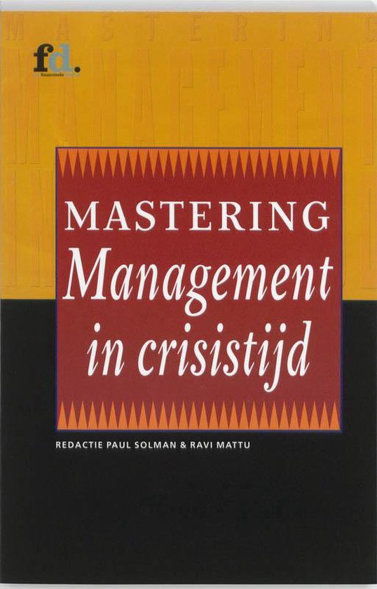 9789047002642 Mastering Management in crisistijd