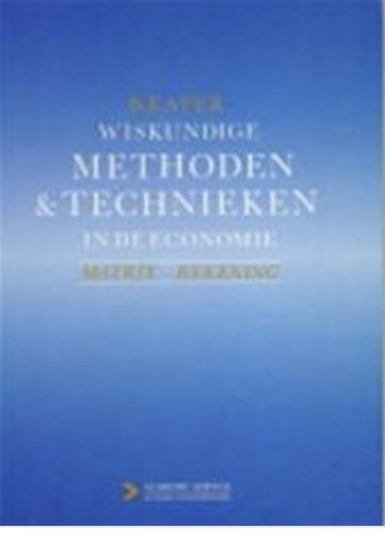 9789052610054-Wiskundige-methoden-technieken-in-de-economie-.-Matrix-Rekening