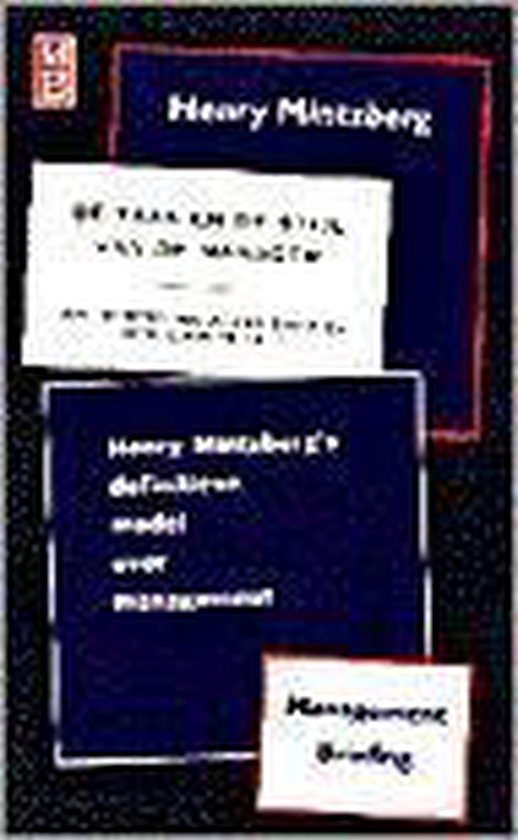 9789052611730 De taak en de stijl van de manager