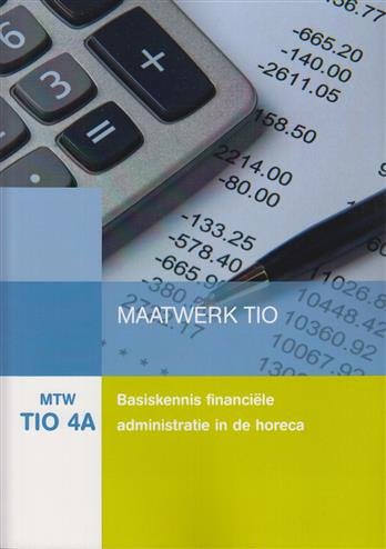 9789400215931 Basiskennis financiele administratie in de horeca MTW TIO 4a