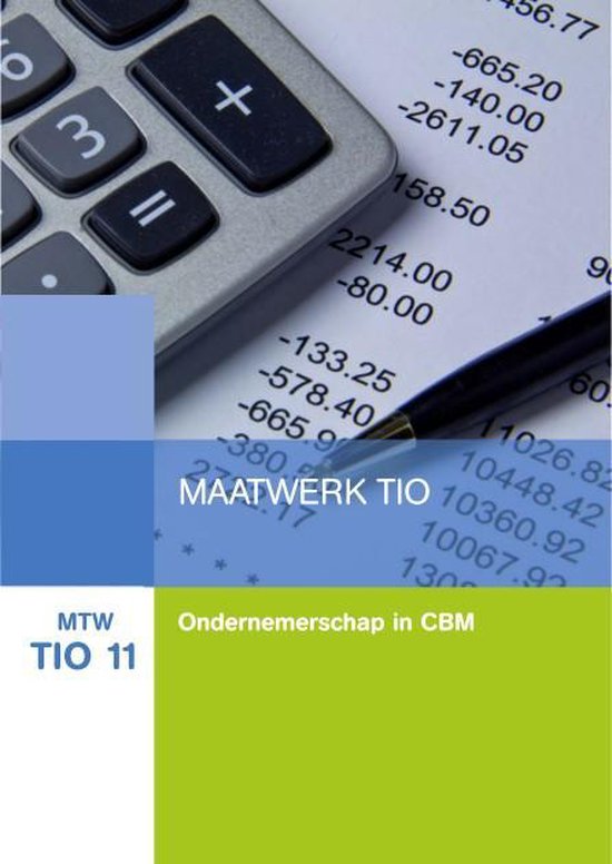 9789400221802 MTW TIO 11  Maatwerk TIO Ondernemerschap in CBM