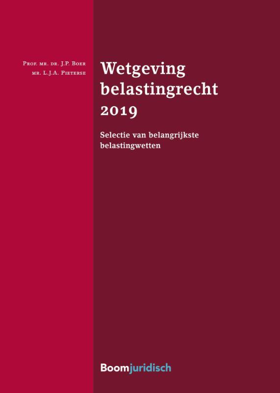 9789462906174 Boom Juridische wettenbundels     Wetgeving belastingrecht 2019