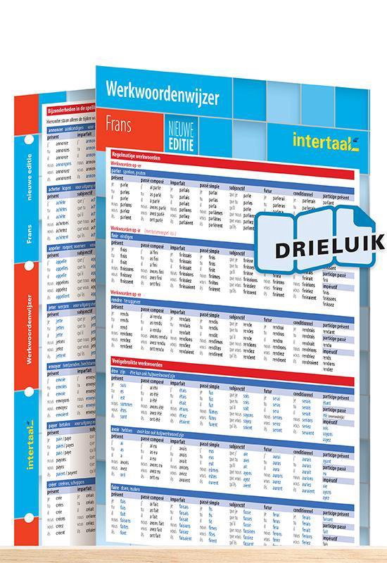 9789462934573 Werkwoordenwijzer Frans  nieuwe editie uitklapkaart