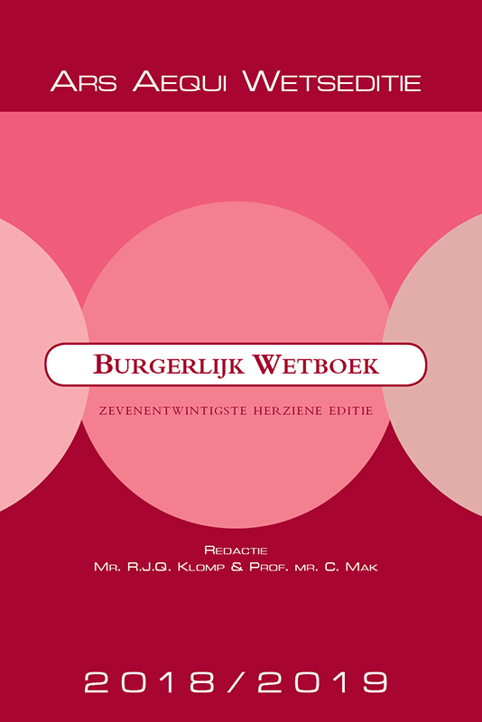 9789492766250-Ars-Aequi-Wetseditie---Burgerlijk-Wetboek-20182019