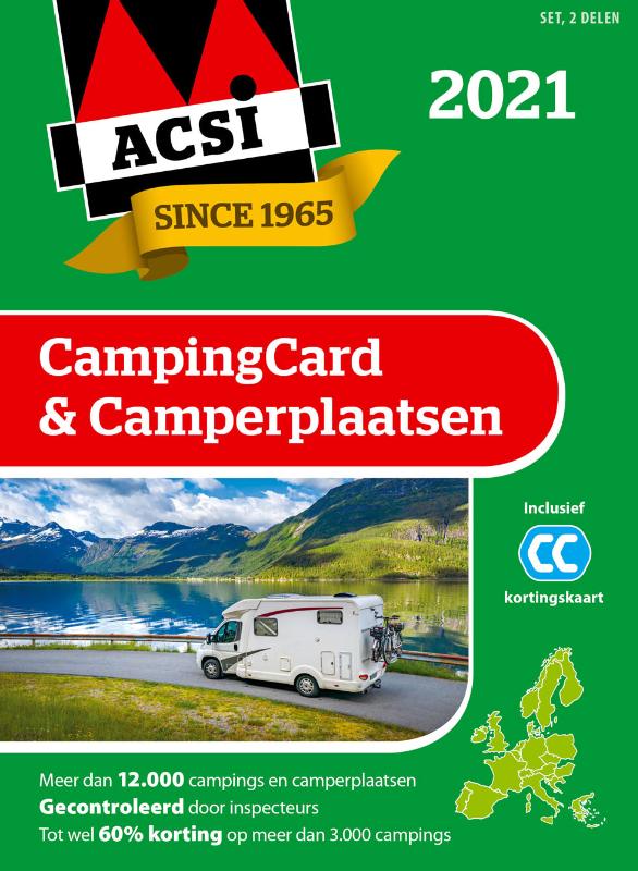 9789493182080 ACSI Campinggids     ACSI CampingCard  Camperplaatsen 2021