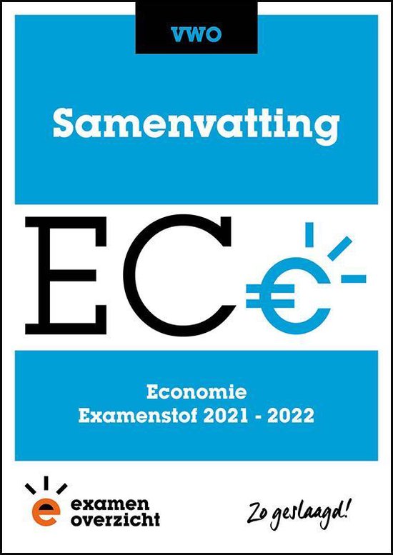 9789493237179 ExamenOverzicht  Samenvatting Economie VWO