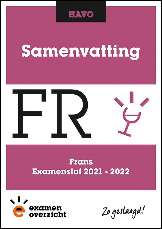 9789493237810 ExamenOverzicht  Samenvatting Frans HAVO