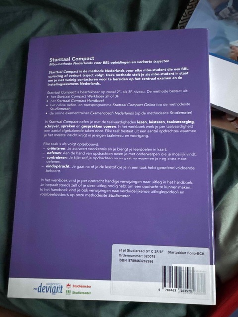 9789463263573-Studiereader-Starttaal-Compact-2F3F-Startpakket-folio-ECK-Handboek