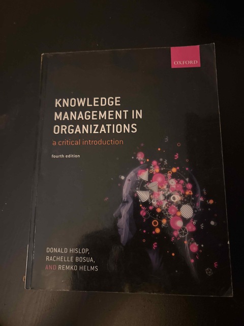 9780198724018-Knowledge-Management-in-Organizations