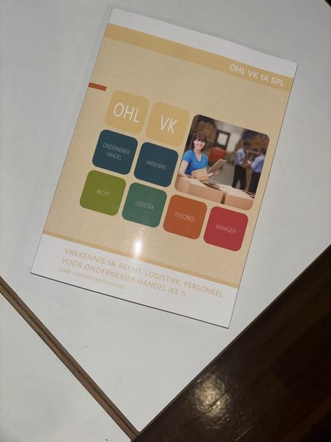 9789400239265-OHL-VK-1A-SPL-Vakkennis-1A-Recht-Logistiek-Personeel-voor-ondernemer-handel