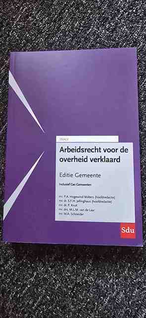9789012410168-Arbeidsrecht-voor-de-overheid-verklaard-Editie-20242-Editie-Gemeente