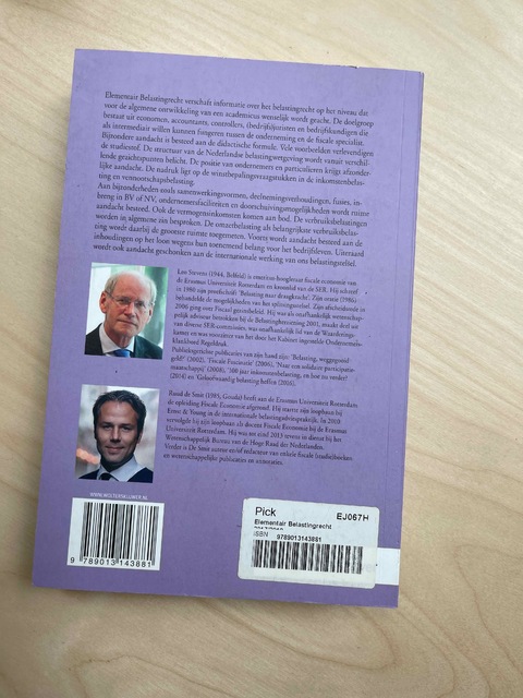 9789013143881-Elementair-belastingrecht-20172018-Theorieboek