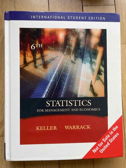 9780534491239-Statistics-For-Management-And-Economics-With-Infotrac