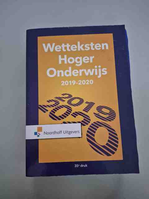 9789001899820-Wetteksten-hoger-onderwijs-2019-2020