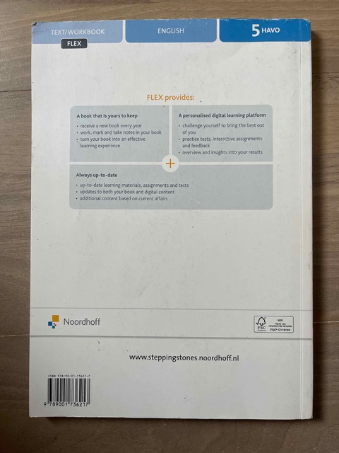 9789001736217-Stepping-Stones-havo-5-FLEX-textworkbook-A-B